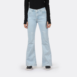 شلوار جین زنانه کد 596 رنگ آبی روشن