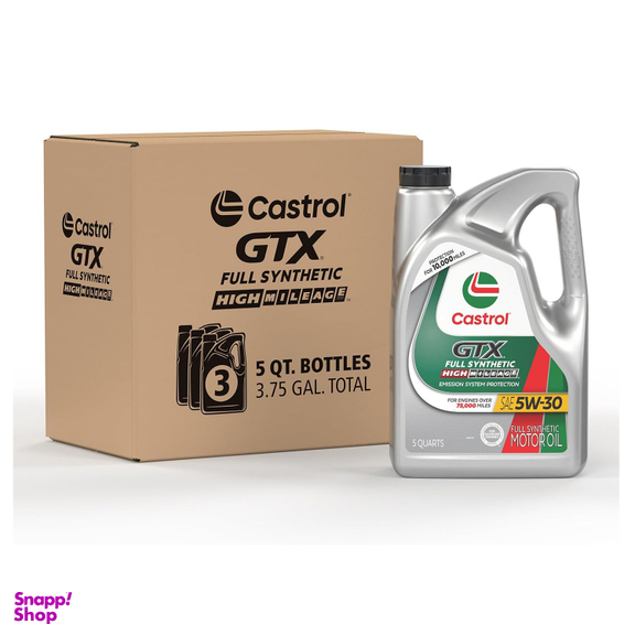روغن موتور خودرو بنزینی کاسترول مدل GTX SP 5W-30 حجم 4.73 لیتر