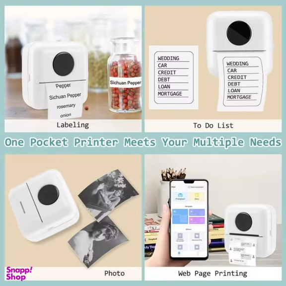 مینی پرینتر حرارتی ناب سل مدل پرتابل شارژی کد Nab-1