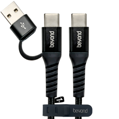 کابل تبدیل USB-C / USB به USB-C بیاند مدل BCUC-551KF FAST CHARGE طول 1 متر