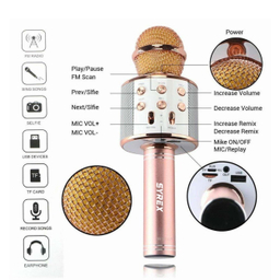 اسپیکر بی سیم بلوتوثی سایرکس طرح میکروفون مدل SX-858