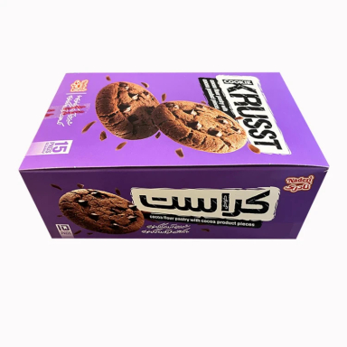 کوکی شکلاتی کراست نادری وزن 25 گرم بسته 15 عددی
