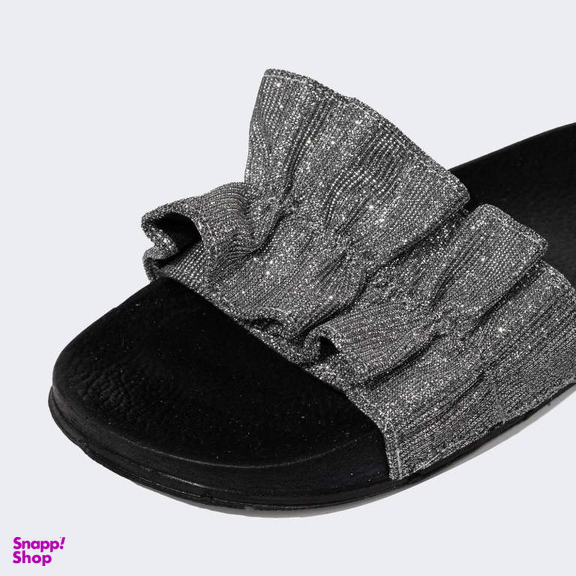 دمپایی زنانه دفکتو مدل فول طبی شاینی رنگ طوسی