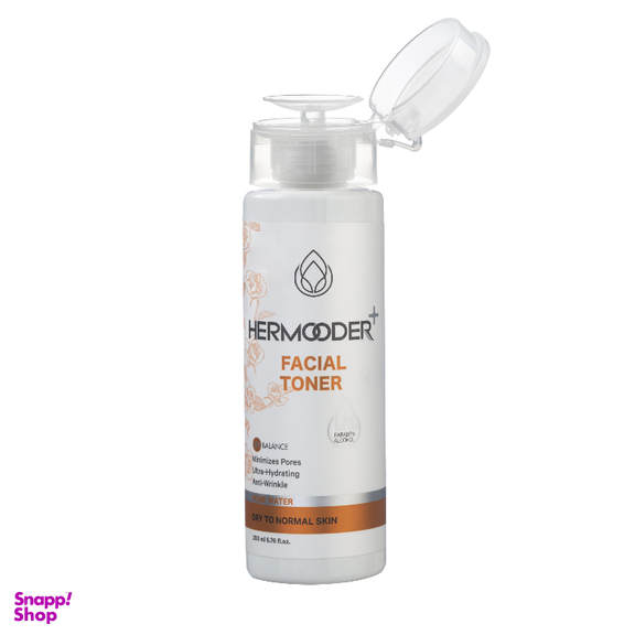تونر صورت هرمودر مدل ROSE WATER حجم 200 میلی لیتر