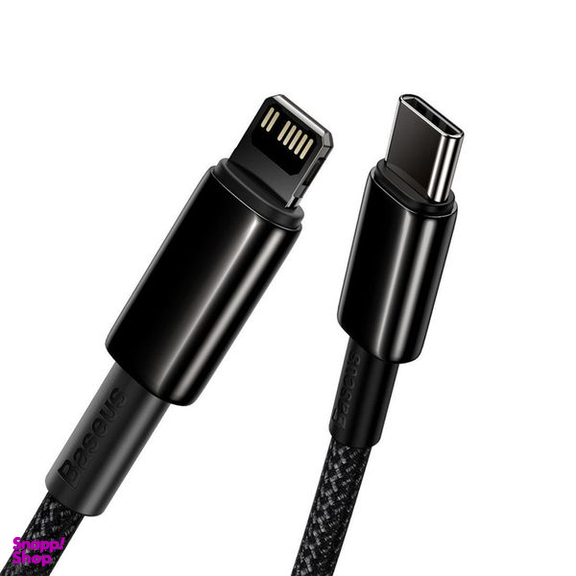 کابل دیتا 20 وات Lightning به Type-C بیسوس مدل Tungsten Gold طول 2 متر