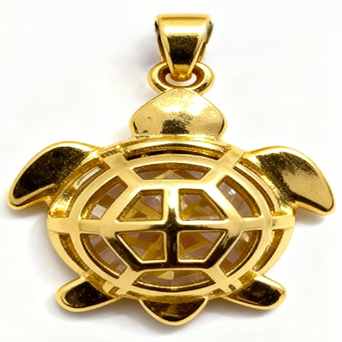 آویز گردنبند طلا 750 عیار زنانه طرح لاکپشت