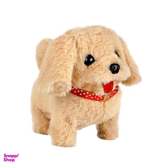 عروسک ناب سل مدل سگ پولیشی قلاده دار موزیکال سایز 15 سانتی متر
