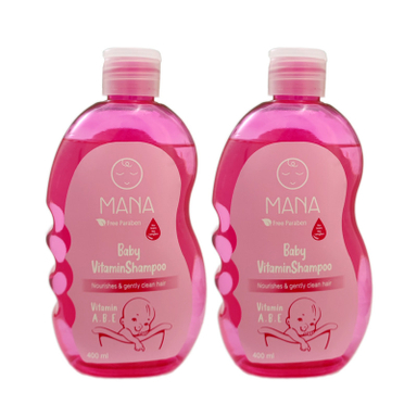 شامپو بچه مانا مدل ویتامینه حجم 400 میلی لیتر مجموعه 2 عددی