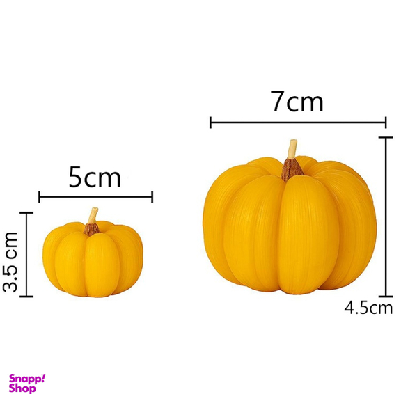 شمع بدون بو مدل کدو تنبل بسته 2 عددی