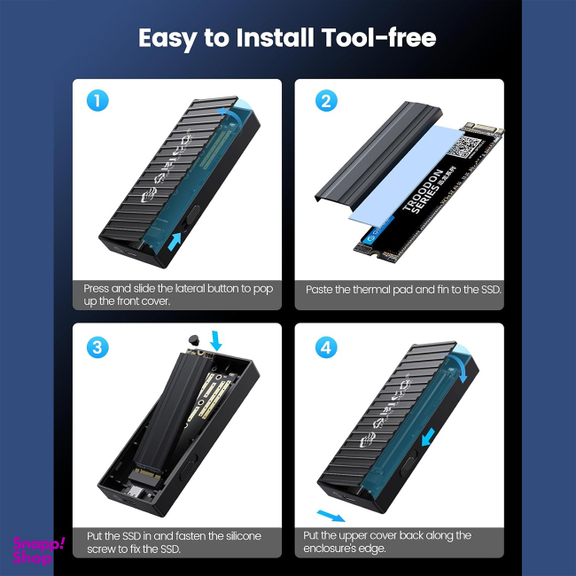 باکس حافظه SSD اوریکو مدل 9610C3 M.2 NVMe