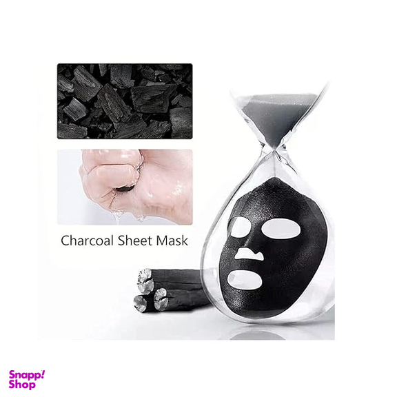 ماسک ورقه ای صورت مینیسو مدل زغال وزن 25 گرم