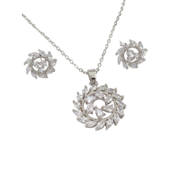 نیم ست زیور زنانه وای اس ایکس مدل کریستال سواروسکی طرح جواهر کد swar1568009