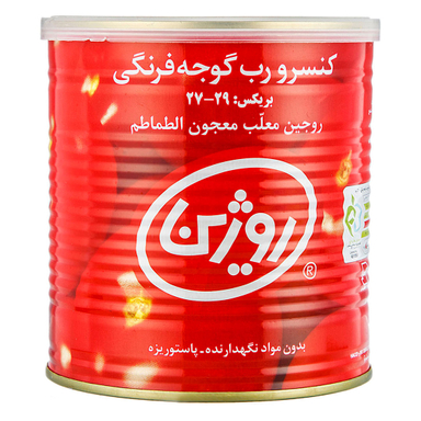 رب گوجه فرنگی روژین وزن ۸۲۰ گرم