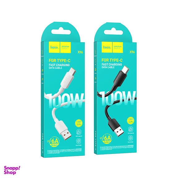 کابل شارژ 100 وات Type-C هوکو مول X96 طول 1 متر