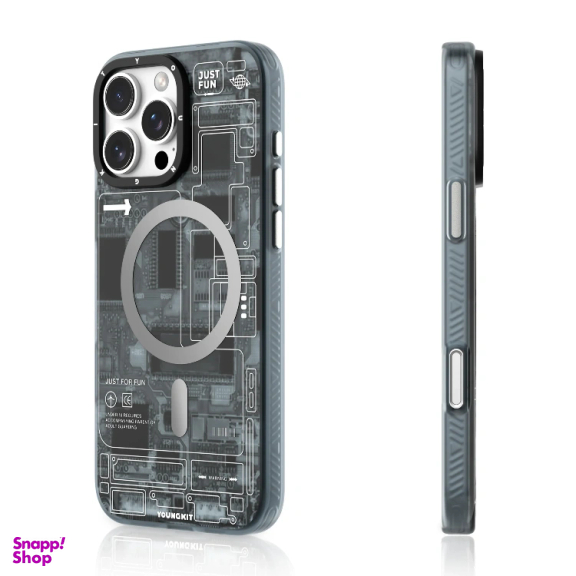 قاب گوشی موبایل یانگ کیت مدل Futuristic Grey مناسب اپل iPhone 15 Pro Max