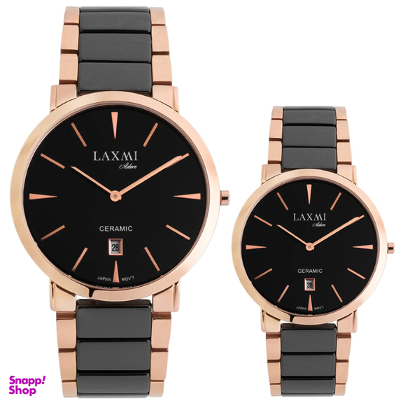 ست ساعت مچی عقربه ای زنانه و مردانه لاکسمی مدل 1-8557