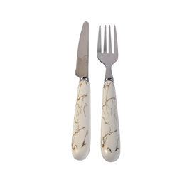 ست کارد و چنگال میوه خوری 12 پارچه ام جی اس مدل MARBLE