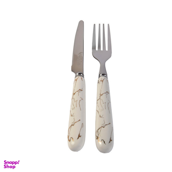 ست کارد و چنگال میوه خوری 12 پارچه ام جی اس مدل MARBLE