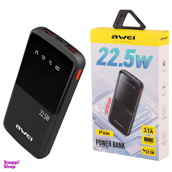 پاوربانک فست شارژ اوی مدل P10K 22.5W ظرفیت 10000 میلی‌ آمپر ساعت