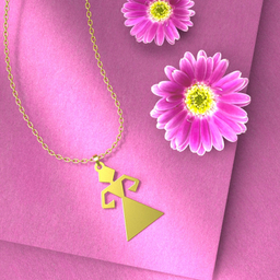 گردنبند طلا 18 عیار زنانه مدوپد مدل آدمک کد F3-1-1259