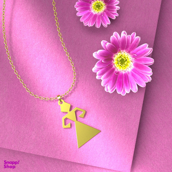 گردنبند طلا 18 عیار زنانه مدوپد مدل آدمک کد F3-1-1259