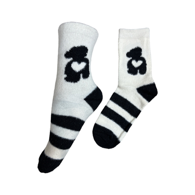 جوراب زنانه کوکو اند هانا طرح خرس با قلب کد Coco-3