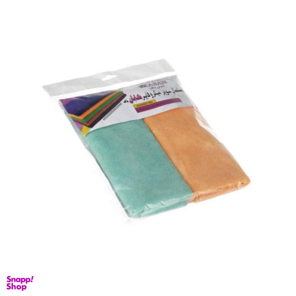 دستمال آشپزخانه کابان مدل سوپر میکروفایبر کد Kb مجموعه 2 عددی