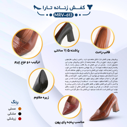 ست کیف و کفش زنانه چرم یلسان مدل Linda کد TARA-MRV-912-MSK