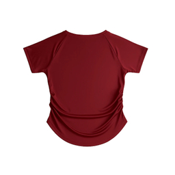 تیشرت ورزشی زنانه مدل NM-T-02 رنگ قرمز تیره