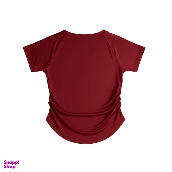 تیشرت ورزشی زنانه مدل NM-T-02 رنگ قرمز تیره