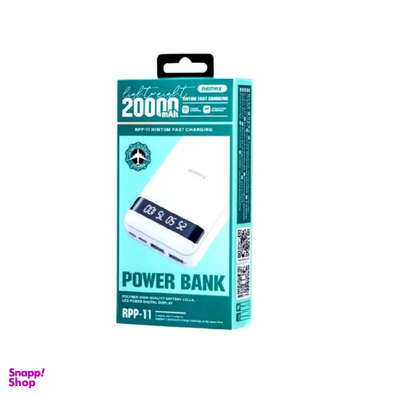 پاوربانک ریمکس rpp-11 ظرفیت 20000 میلی آمپر ساعت