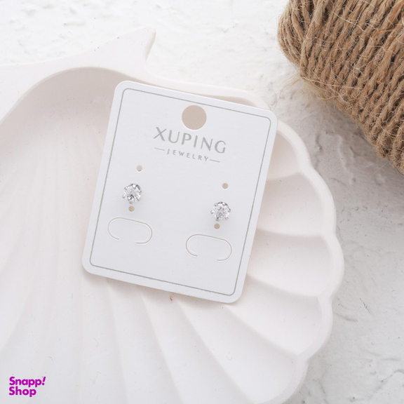 گوشواره زنانه ژوپینگ مدل تک نگین کد E5433