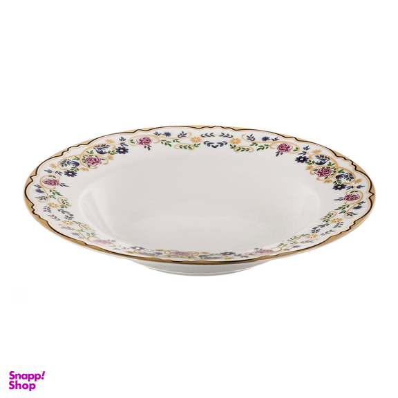 سرویس چینی 102 پارچه کامل غذا خوری چینی زرین ایران سری ایتالیا اف مدل گلستان درجه عالی