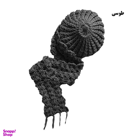 ست کلاه و شال گردن بافتنی مدل 00121