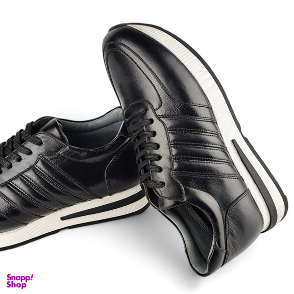 کفش کتانی زنانه چرم کاکتوس مدل WS۱۰۵۷ رنگ مشکی