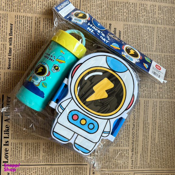 ظرف غذا کودک طرح فضانورد مجموعه 3 عددی