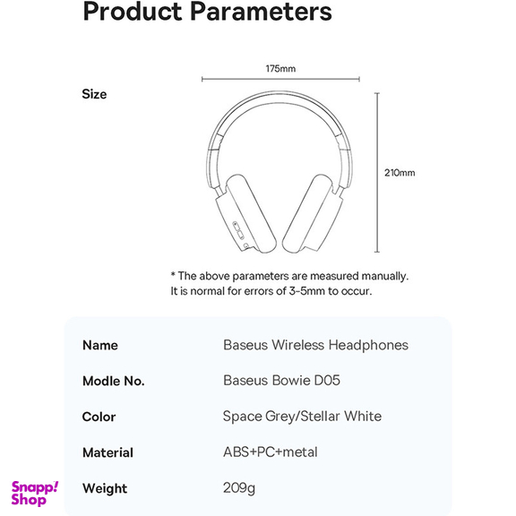 هدفون بلوتوثی بیسوس مدل Bowie D05