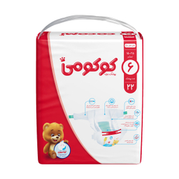 پوشک کودک کوکومی مدل اکو با لوسیون سایز 6 بسته 22 عددی