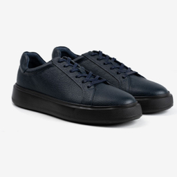 کفش روزمره مردانه چرم مشهد مدل j6308 رنگ سرمه ای