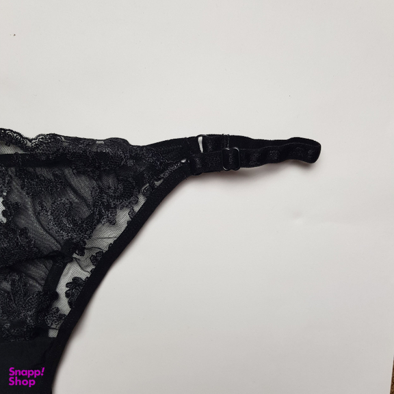 ست شورت و سوتین زنانه برتا مدل توری کد 2020SQ رنگ مشکی