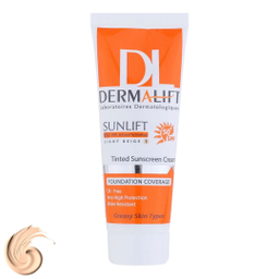 کرم ضد آفتاب رنگی درمالیفت مدل Sunlift SPF50 رنگ بژ روشن حجم 40 میلی لیتر