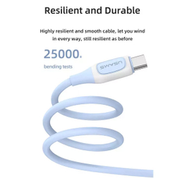 کابل شارژ USB به TypeC یوسمز مدل US-SJ596 به طول یک متر