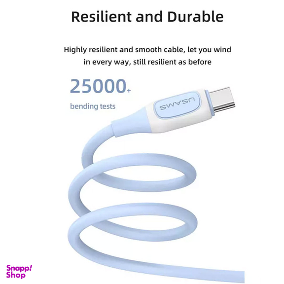 کابل شارژ USB به TypeC یوسمز مدل US-SJ596 به طول یک متر