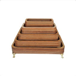 اردو خوری 5 خانه مدل پایه دار‌ چوبی کد 002
