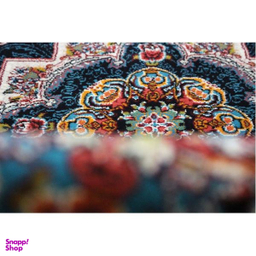 فرش ماشینی گرد مدل ناردون 101 رنگ سرمه‌ ای