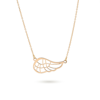 گردنبند طلا 18 عیار زنانه میلی گالری مدل متصل طرح بال فرشته کد MT1285