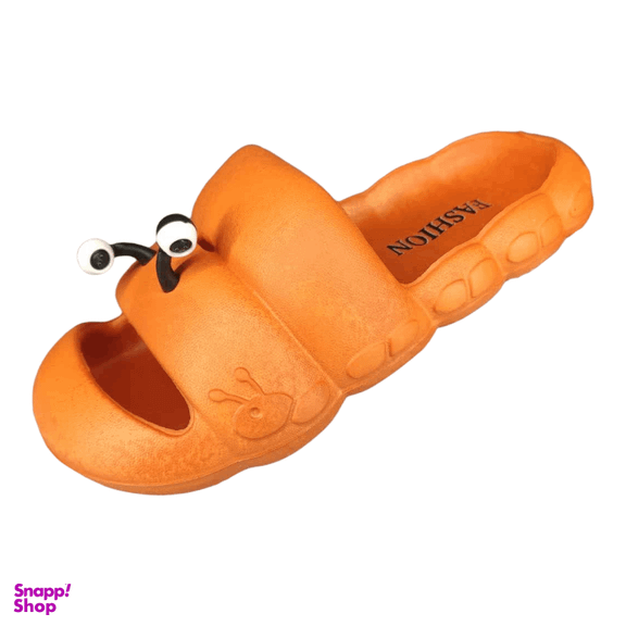 دمپایی دخترانه پاپا مدل حلزونی رنگ نارنجی