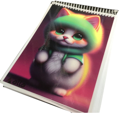 دفتر نقاشی 50 برگ آلا سایز A5 طرح Cat green کد 54
