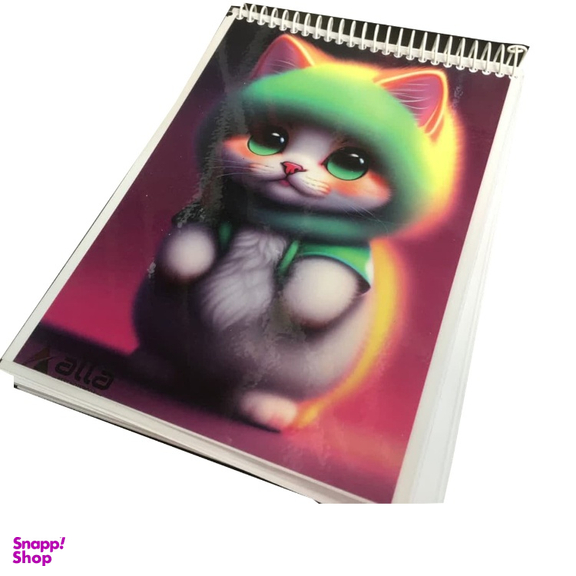 دفتر نقاشی 50 برگ آلا سایز A5 طرح Cat green کد 54
