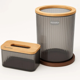 ست سطل و جای دستمال کاغذی هوم کت مدل رابین